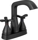 Two Handle Centerset Bathroom Sink Faucet in Matte Black