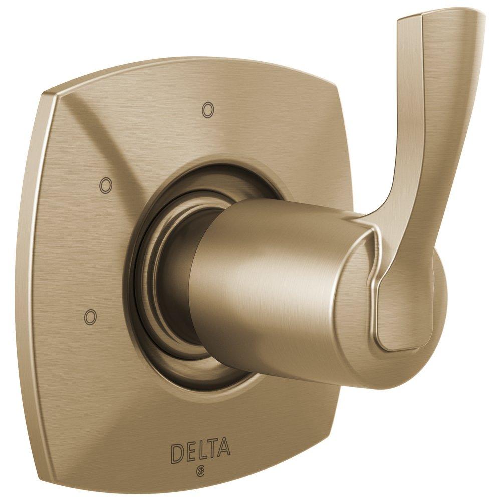 Delta Faucet Brilliance&reg; Champagne Bronze 3 Setting Single Handle Zinc Diverter Trim 