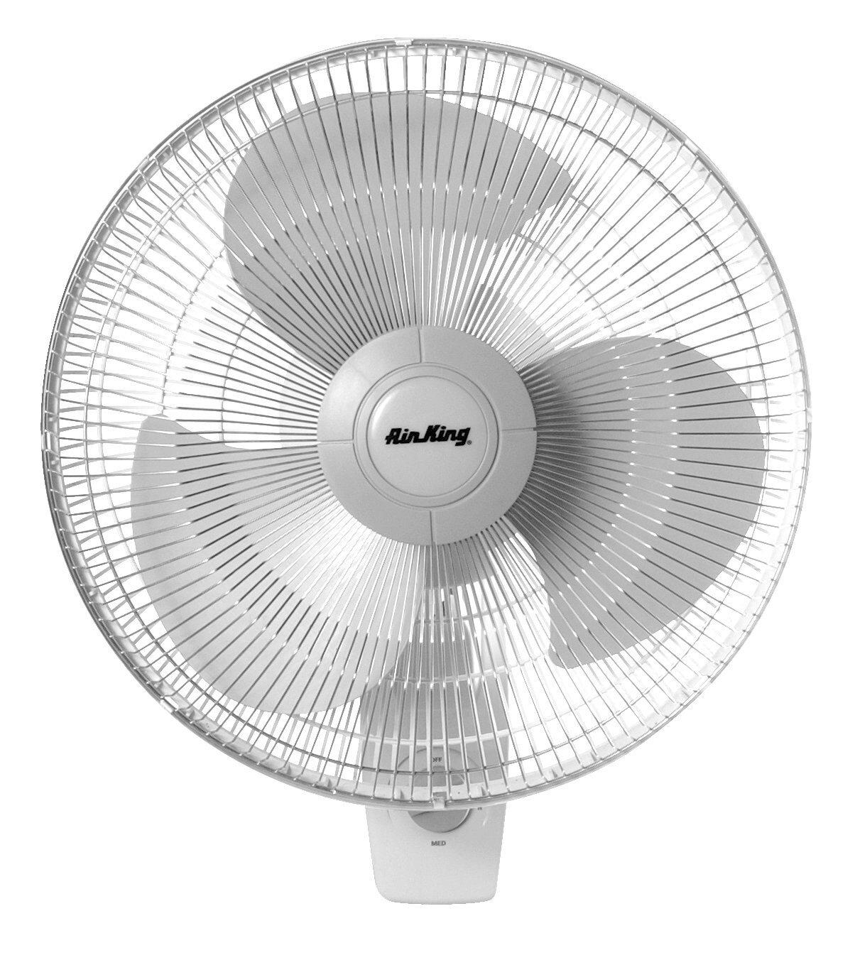 Air King America Inc White 16 in. 3-Blade Wall Mount Oscillating Fan 