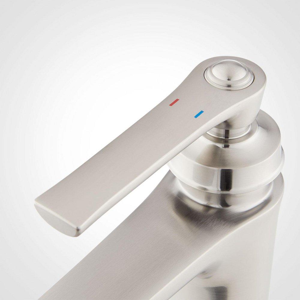 Signature Hardware Brushed Nickel Single Handle Vessel Filler Bathroom Sink Faucet 