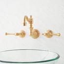 Two Handle Kitchen Faucet in Brushed Gold