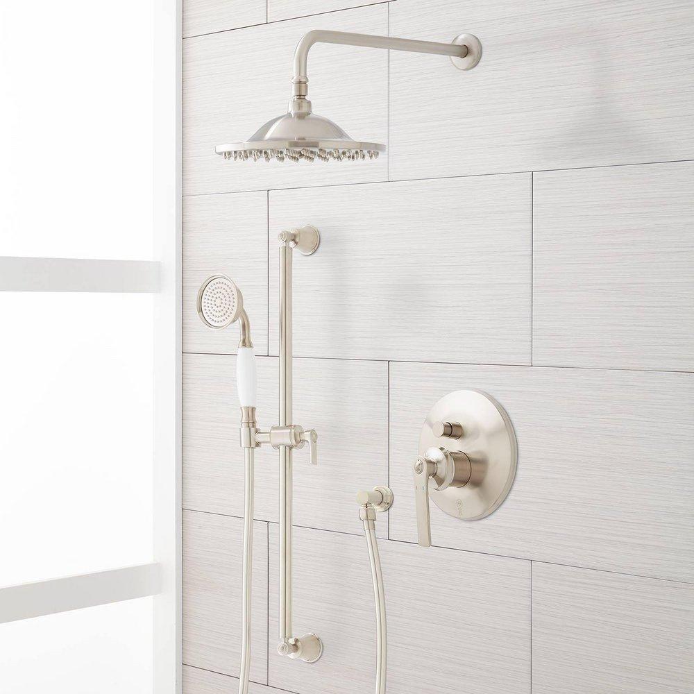 Signature Hardware Brushed Nickel Single Handle Single Function Shower System 