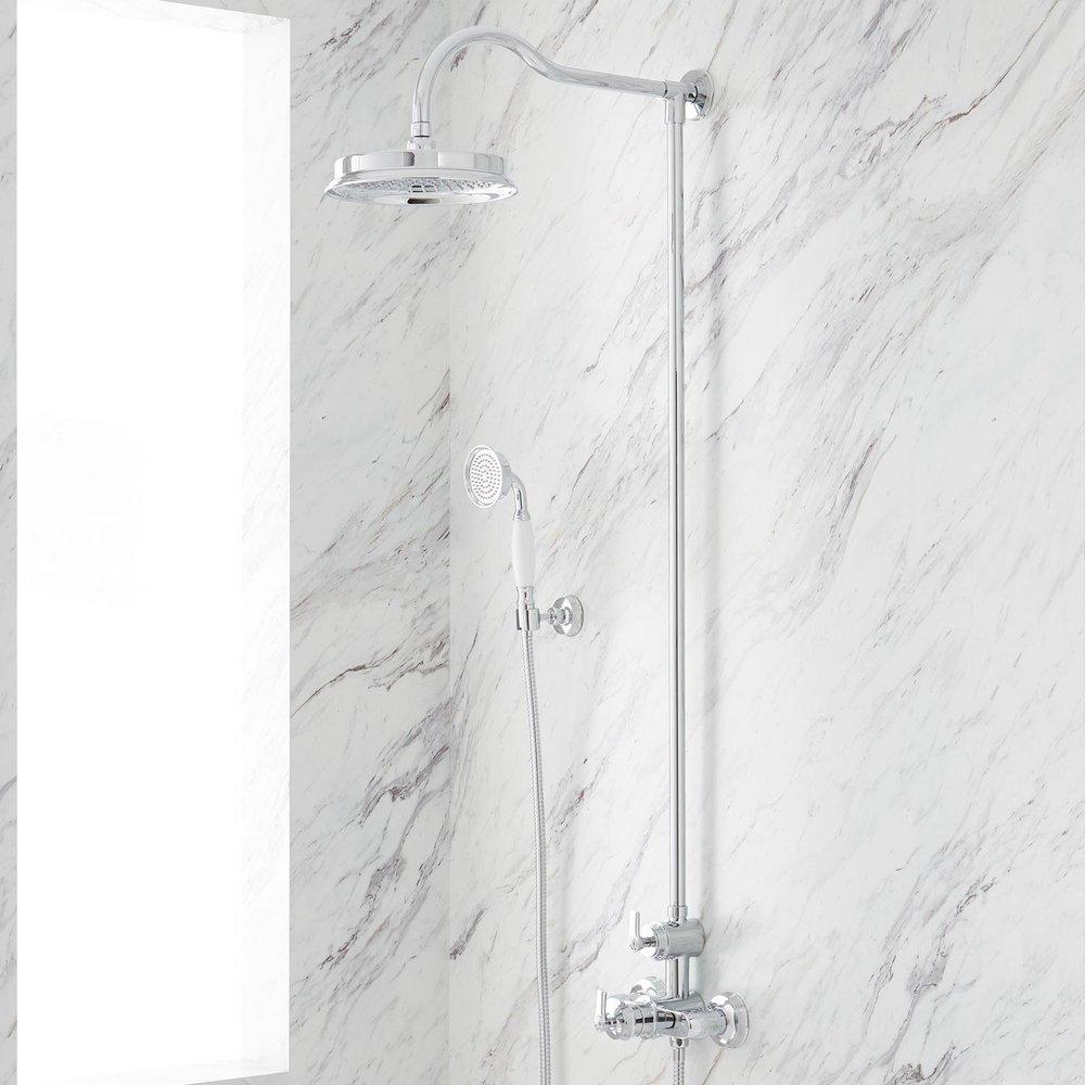COOPER THERMOSTATIC EXPOSED PIPE SHOWER WITH HAND SHOWER - CHROME 