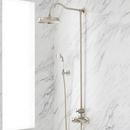 COOPER THERMOSTATIC EXPOSED PIPE SHOWER WITH HAND SHOWER - BRUSHED NICKEL 