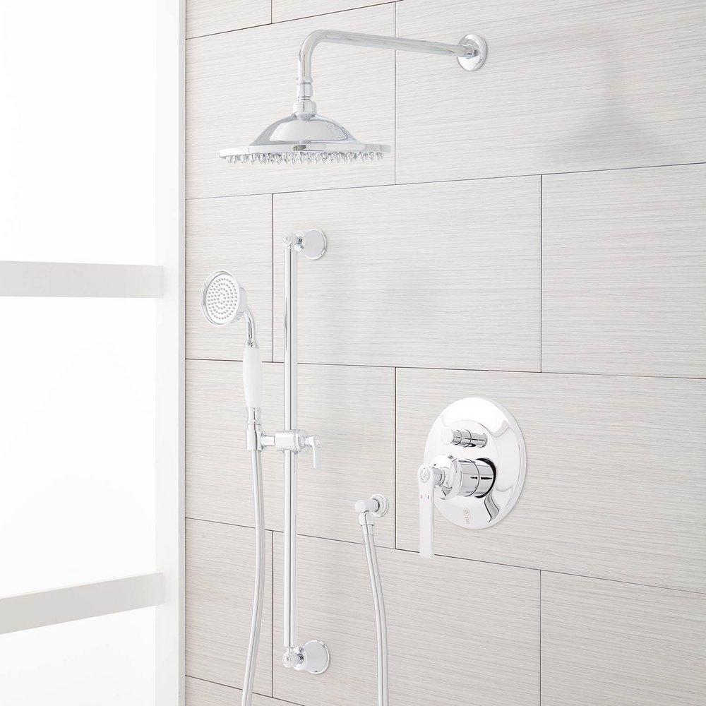 Signature Hardware Chrome Single Handle Single Function Shower System 