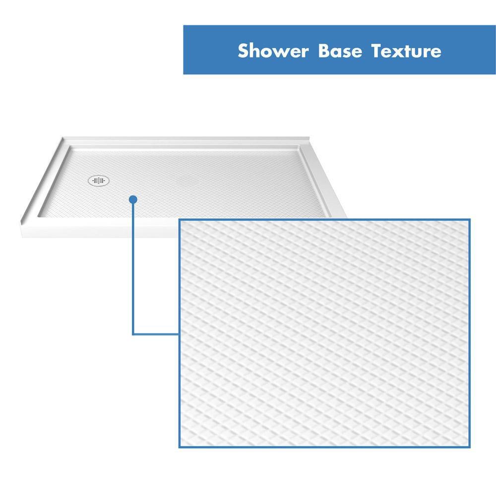 54 in. x 36 in. Shower Base with Left Drain in White 