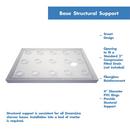 54 in. x 36 in. Shower Base with Left Drain in White 