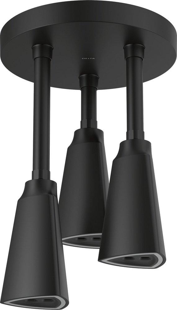 Delta Faucet Matte Black Single Function H2Okinetic&reg; PowerDrench&trade; Spray Showerhead 