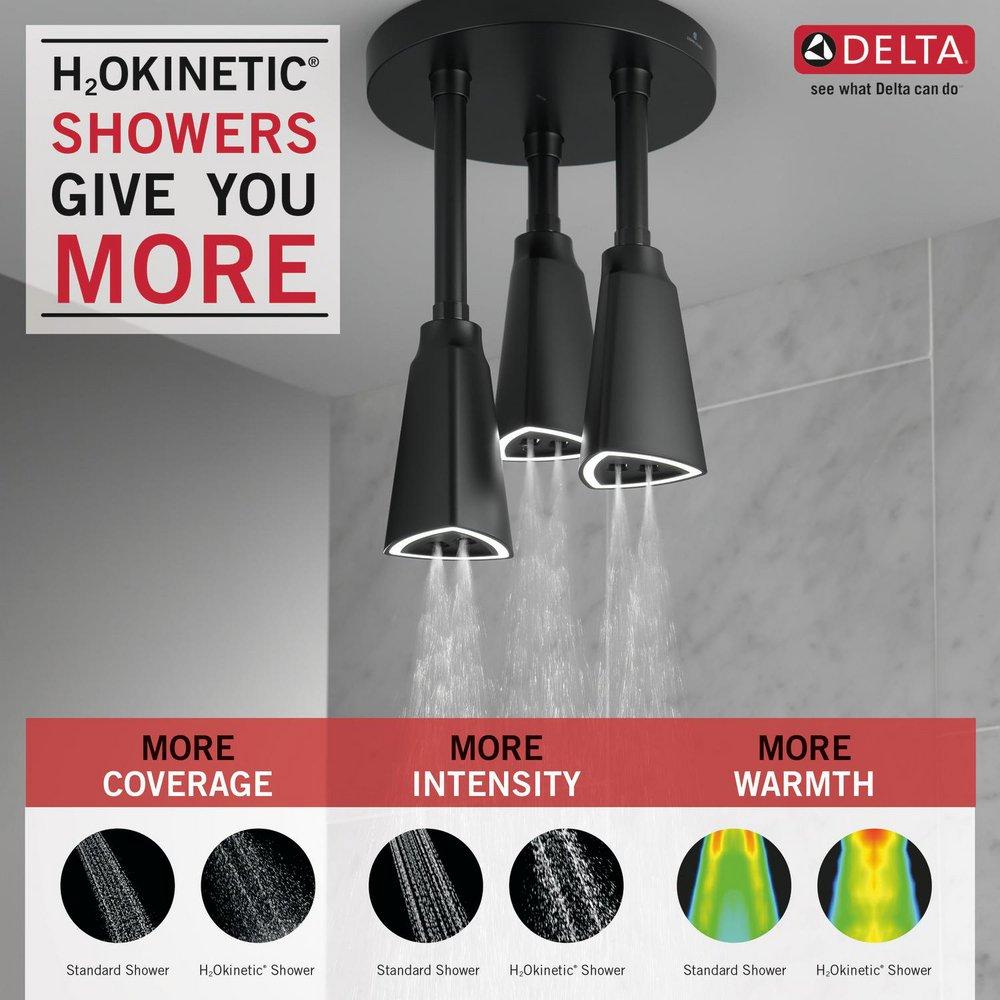 Delta Faucet Matte Black Single Function Showerhead 