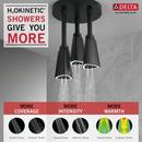 Delta Faucet Matte Black Single Function Showerhead 