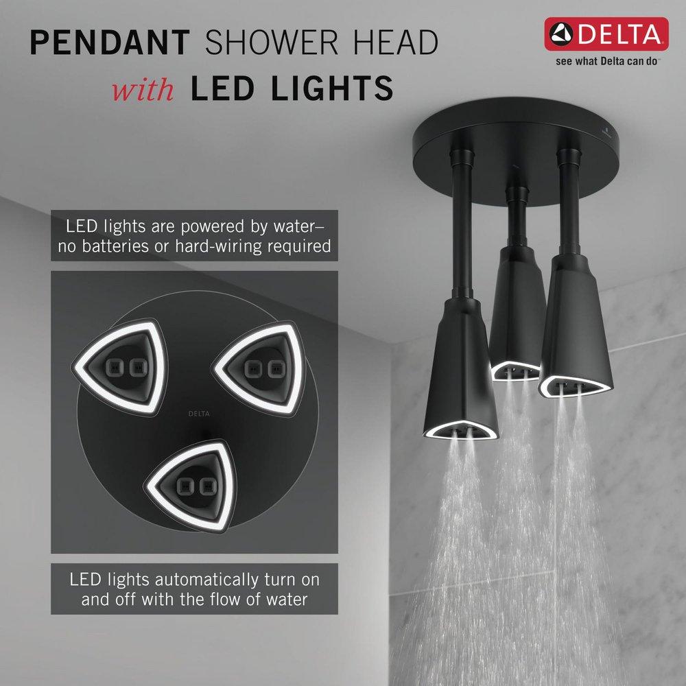 Delta Faucet Matte Black Single Function Showerhead 
