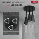 Delta Faucet Matte Black Single Function Showerhead 