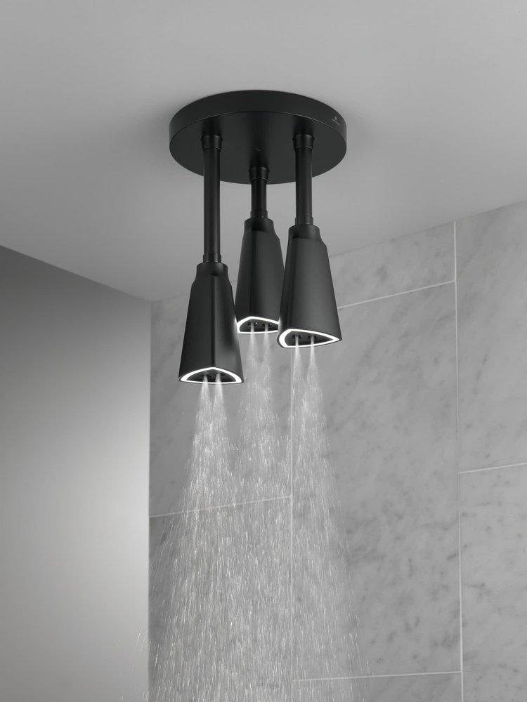 Delta Faucet Matte Black Single Function H2Okinetic&reg; PowerDrench&trade; Spray Showerhead 