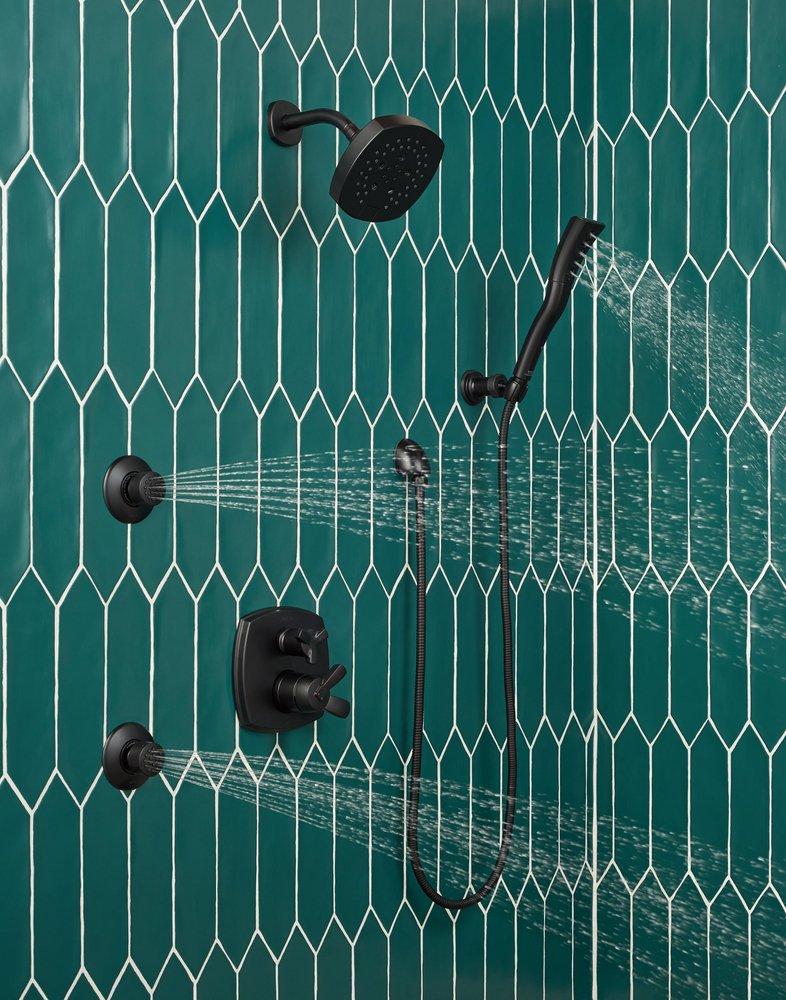 Delta Faucet Matte Black Shower Flange 