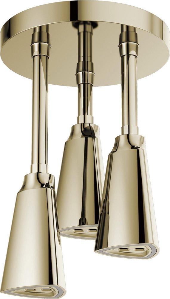 2.5 gpm Pendant Raincan Shower Head with LED Light inPolished Nickel 