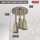 2.5 gpm Pendant Raincan Shower Head with LED Light inPolished Nickel 
