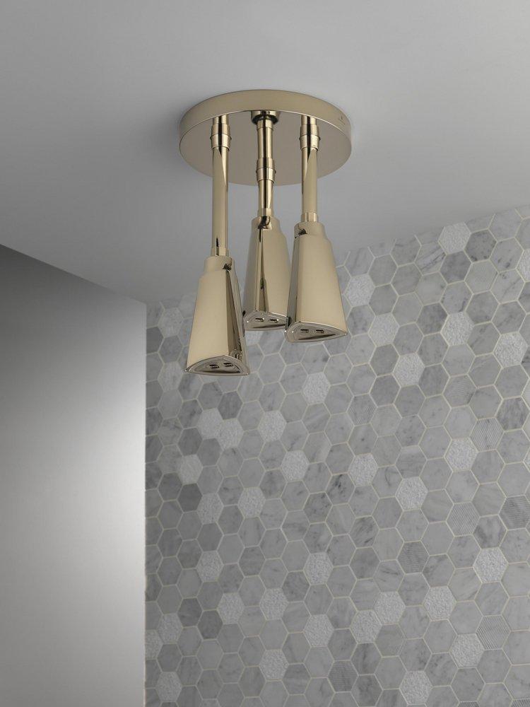 2.5 gpm Pendant Raincan Shower Head with LED Light inPolished Nickel 