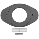 Delta Faucet Matte Black 5-1/8 in. Brass Escutcheon 