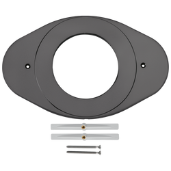 5-1/8 in. Brass Escutcheon in Matte Black