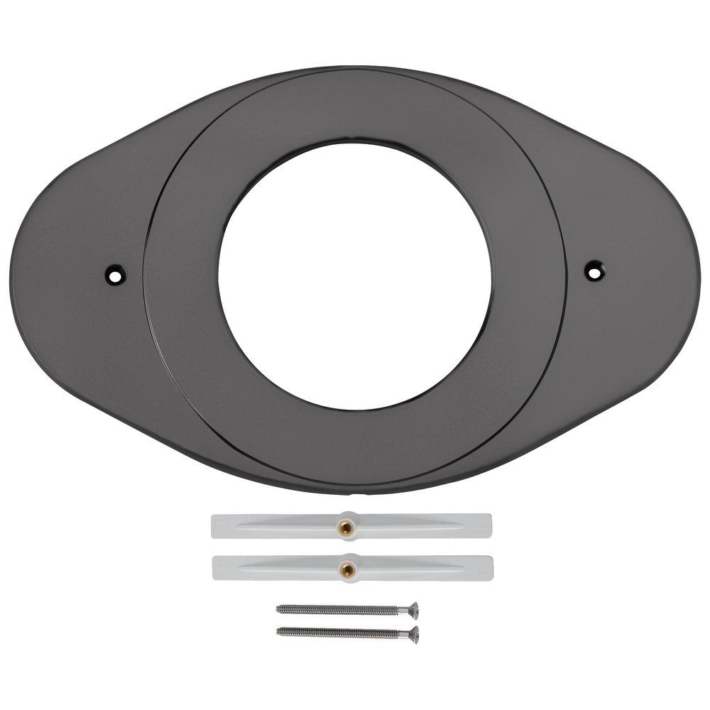 Delta Faucet Matte Black 5-1/8 in. Brass Escutcheon 