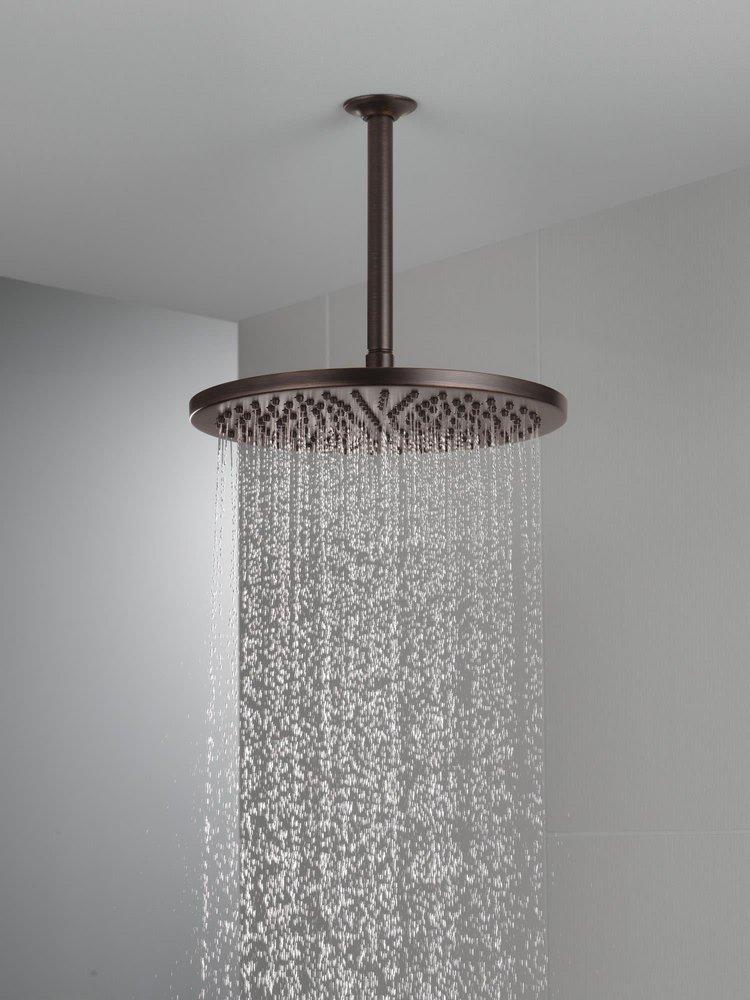 Delta Faucet Matte Black Single Function Soft Rain Showerhead 