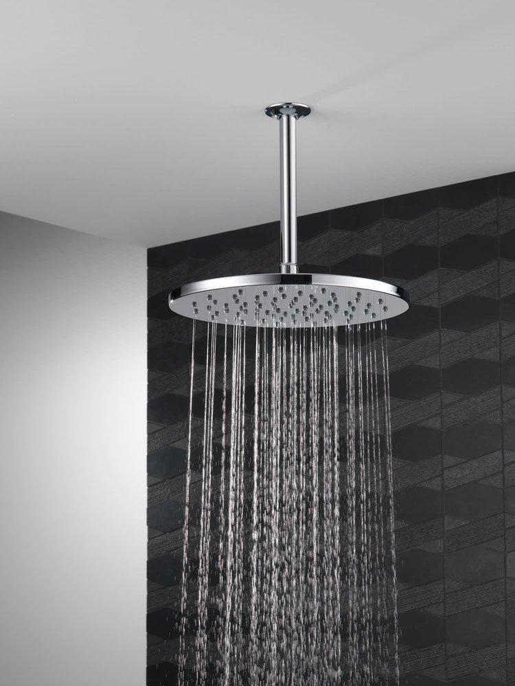 Delta Faucet Matte Black Single Function Rain Showerhead 