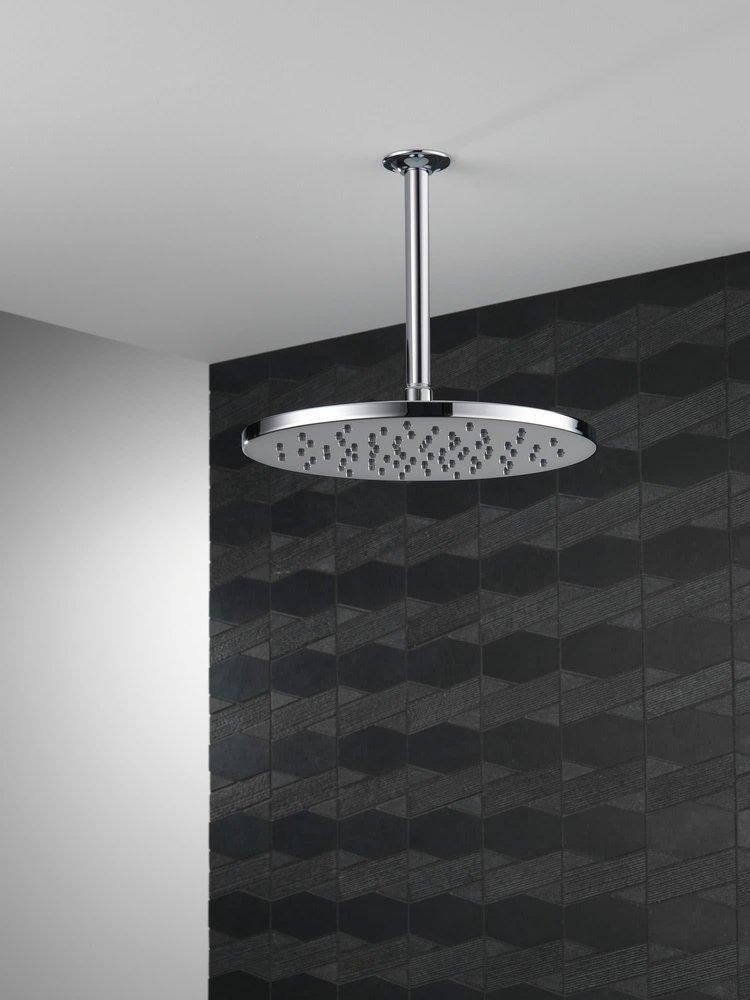 Delta Faucet Matte Black Single Function Rain Showerhead 