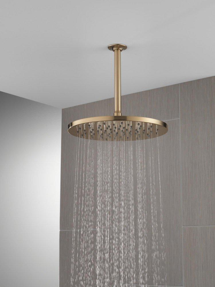 Delta Faucet Matte Black Single Function Rain Showerhead 