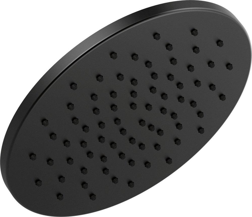 Delta Faucet Matte Black Single Function Rain Showerhead 
