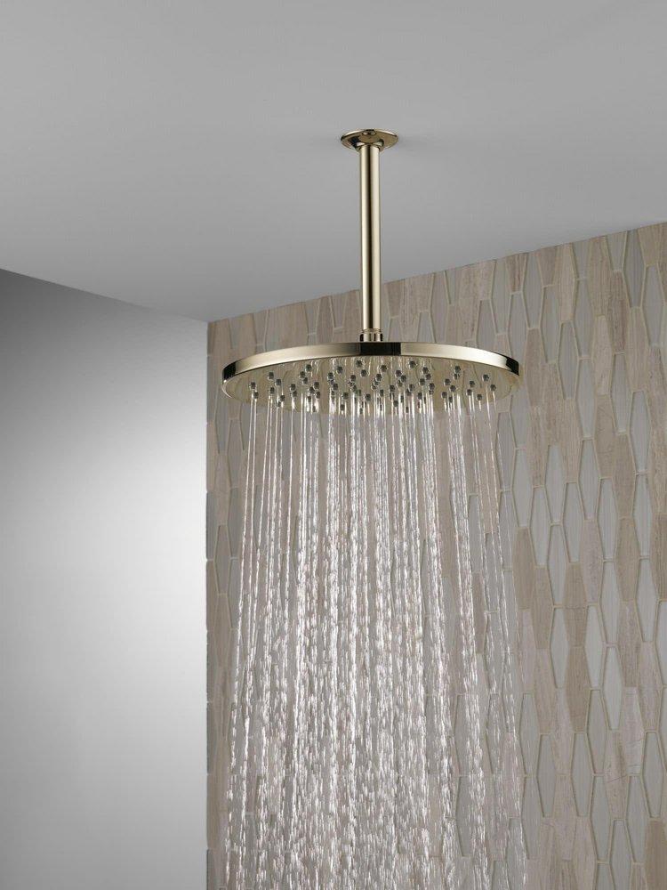 Delta Faucet Matte Black Single Function Rain Showerhead 