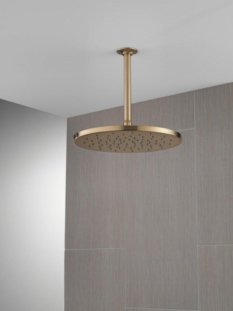 Delta Faucet Matte Black Single Function Rain Showerhead 