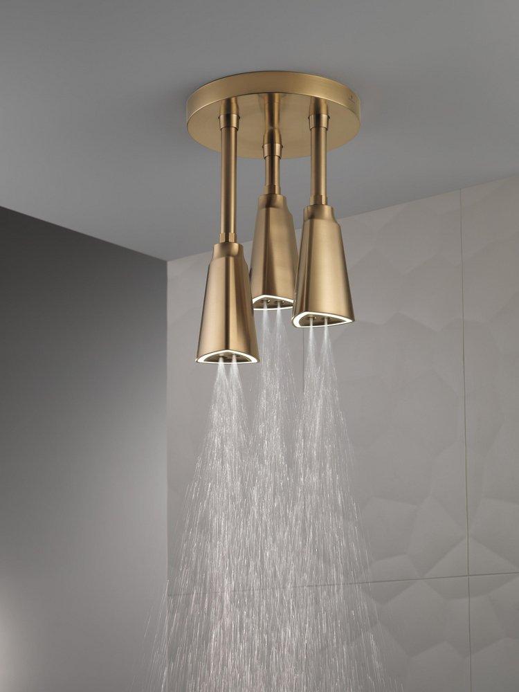 Delta Faucet Brilliance Champagne Bronze Single Function H2Okinetic&reg; PowerDrench&trade; Spray Showerhead 