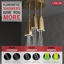 Delta Faucet Brilliance Champagne Bronze Single Function H2Okinetic&reg; PowerDrench&trade; Spray Showerhead 