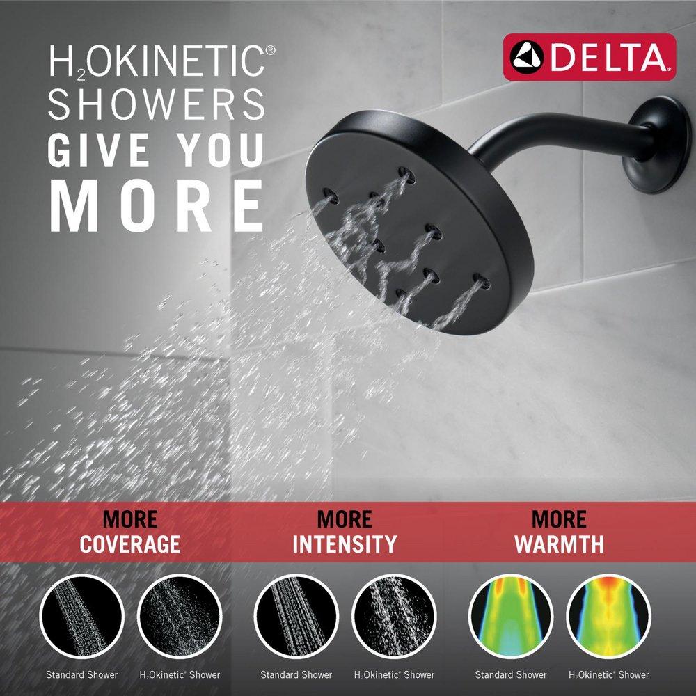 Delta Faucet Matte Black Single Function Drench Showerhead 