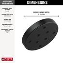 Delta Faucet Matte Black Single Function Drench Showerhead 