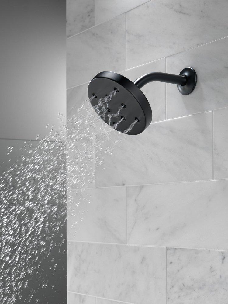 Delta Faucet Matte Black Single Function Drench Showerhead 