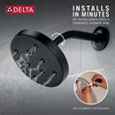 Delta Faucet Matte Black Single Function Drench Showerhead 