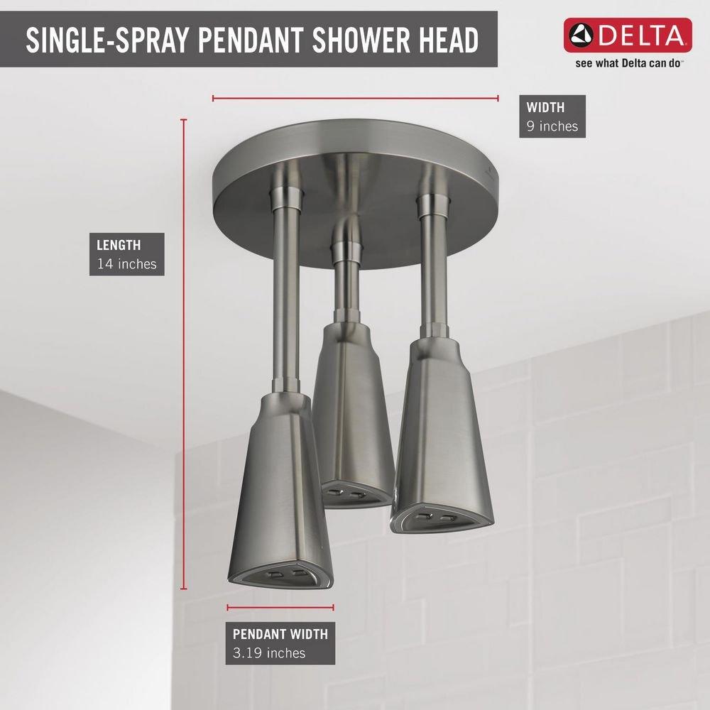 Delta Faucet Brilliance Stainless Single Function H2Okinetic&reg; PowerDrench&trade; Spray Showerhead 