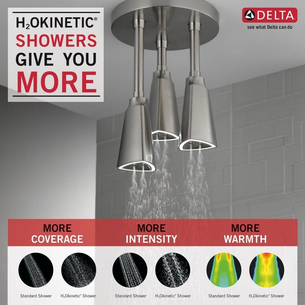 Delta Faucet Brilliance Stainless Single Function H2Okinetic&reg; PowerDrench&trade; Spray Showerhead 