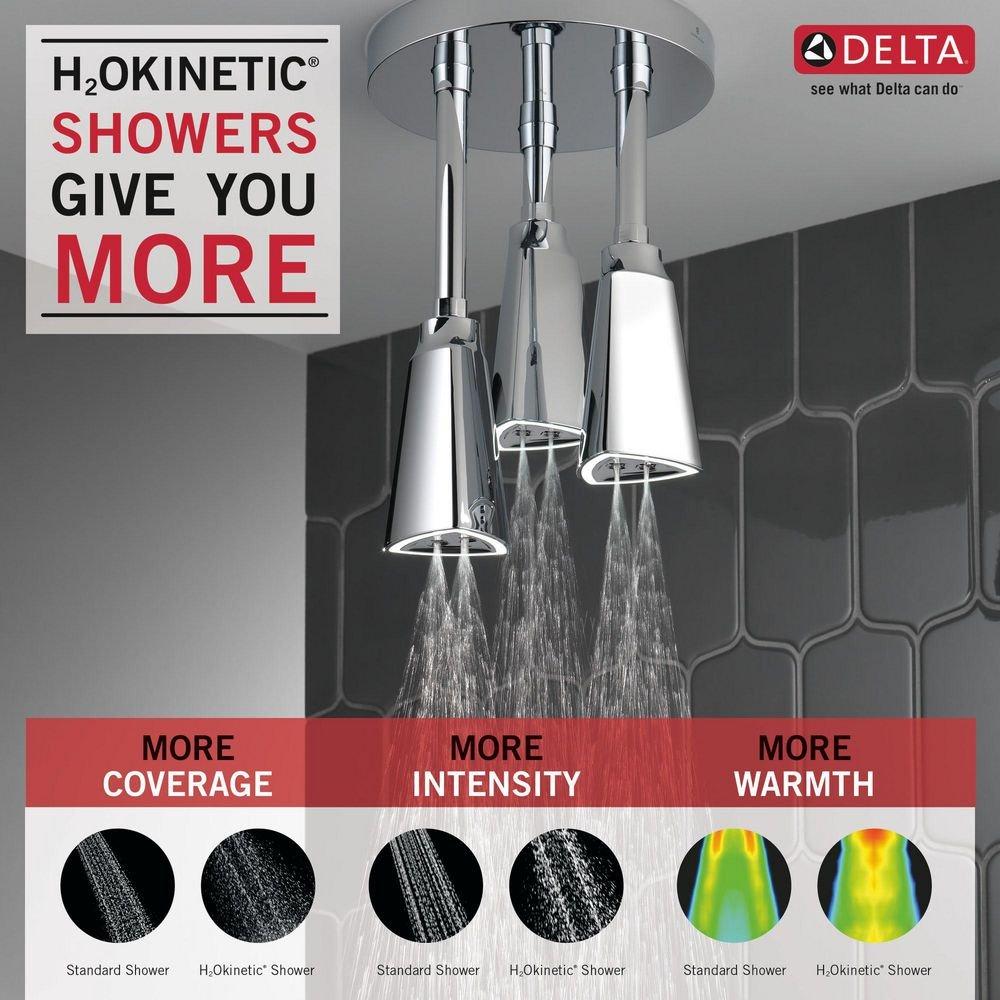 Delta Faucet Brilliance Stainless Single Function H2Okinetic&reg; PowerDrench&trade; Spray Showerhead 
