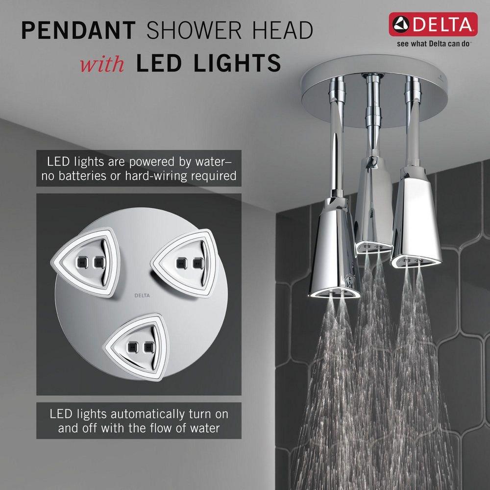Delta Faucet Brilliance Stainless Single Function H2Okinetic&reg; PowerDrench&trade; Spray Showerhead 
