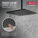 Delta Faucet Matte Black Single Function Rain Showerhead 