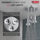 2.5 gpm Pendant Raincan Shower Head with LED Light inChrome 
