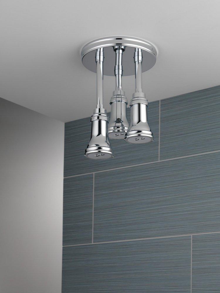 2.5 gpm Pendant Raincan Shower Head with LED Light inChrome 