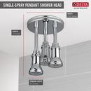 2.5 gpm Pendant Raincan Shower Head with LED Light inChrome 