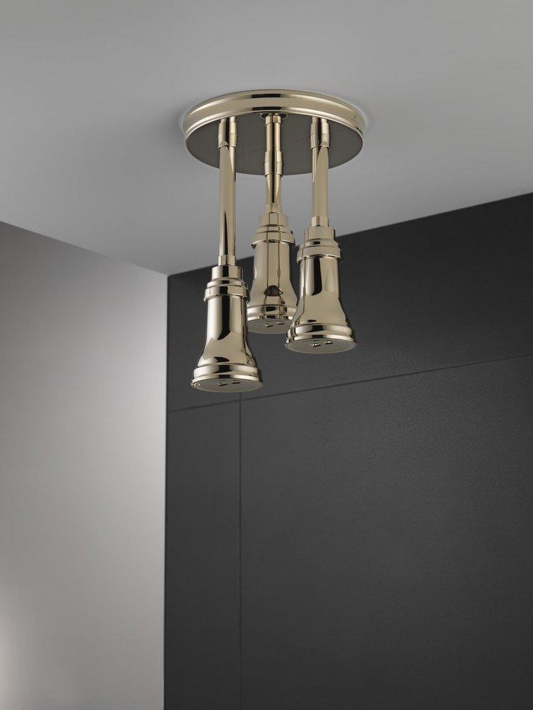 2.5 gpm Pendant Raincan Shower Head with LED Light inPolished Nickel 