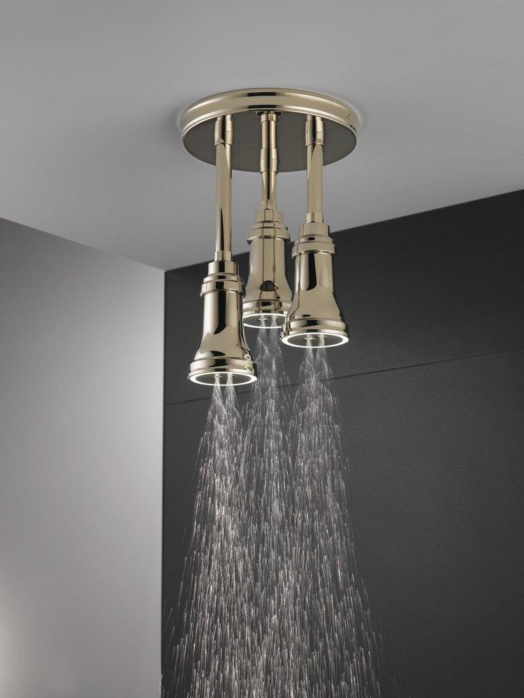 2.5 gpm Pendant Raincan Shower Head with LED Light inPolished Nickel 