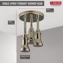 2.5 gpm Pendant Raincan Shower Head with LED Light inPolished Nickel 