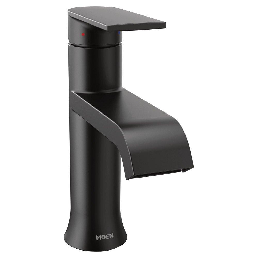 Moen Matte Black Single Handle Monoblock Bathroom Sink Faucet 