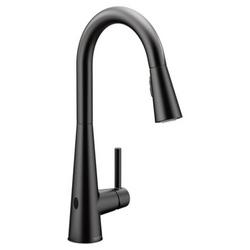 Single Handle Pull Down Touchless Kitchen Faucet in Matte Black